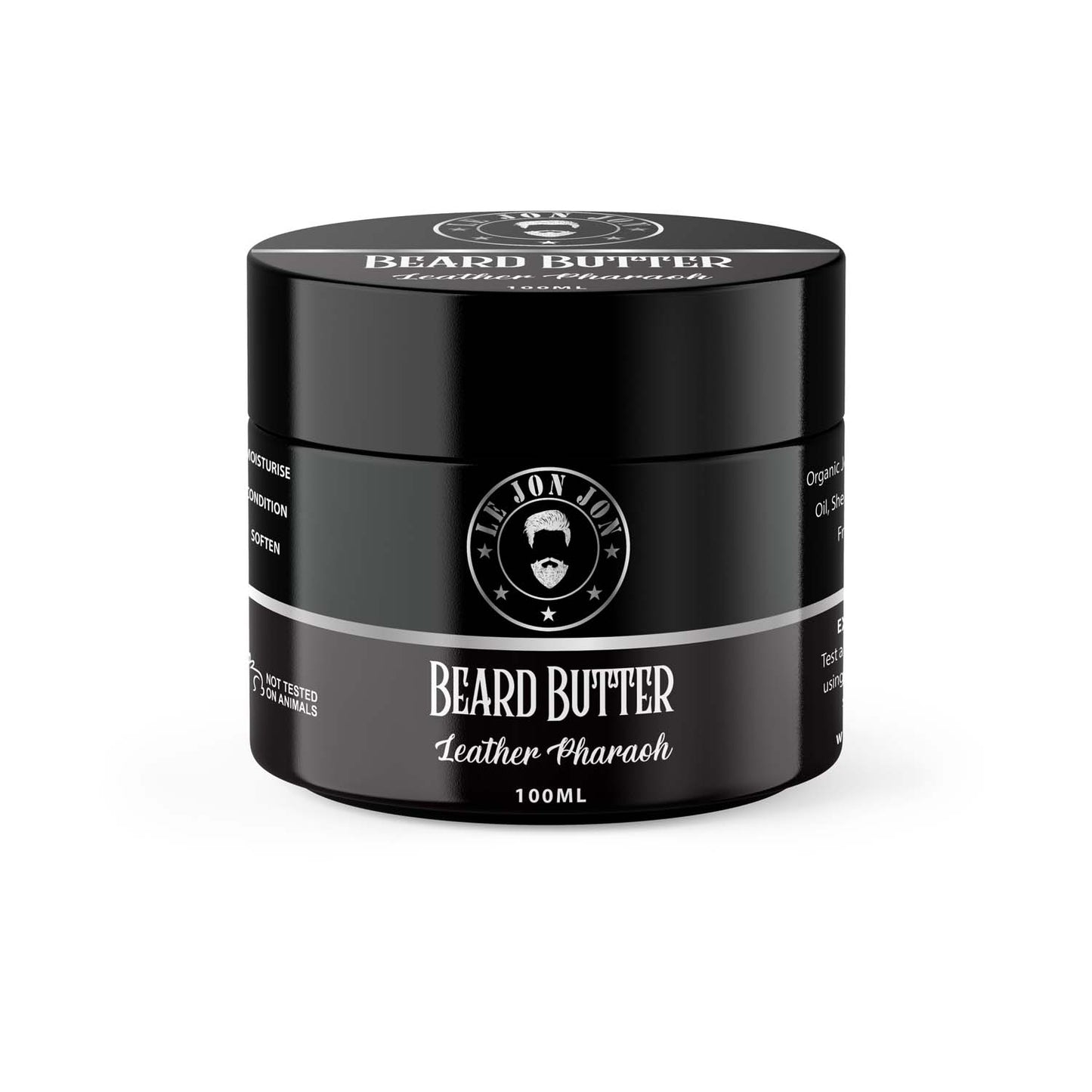 Lejonjon beard butter jar Leather Pharoah scented