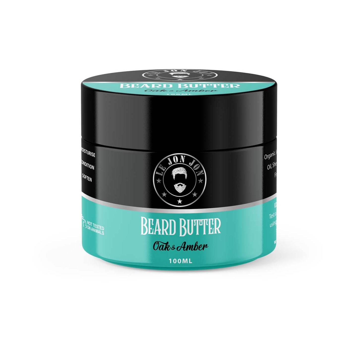 Lejonjon beard butter jar Oak & Amber scented