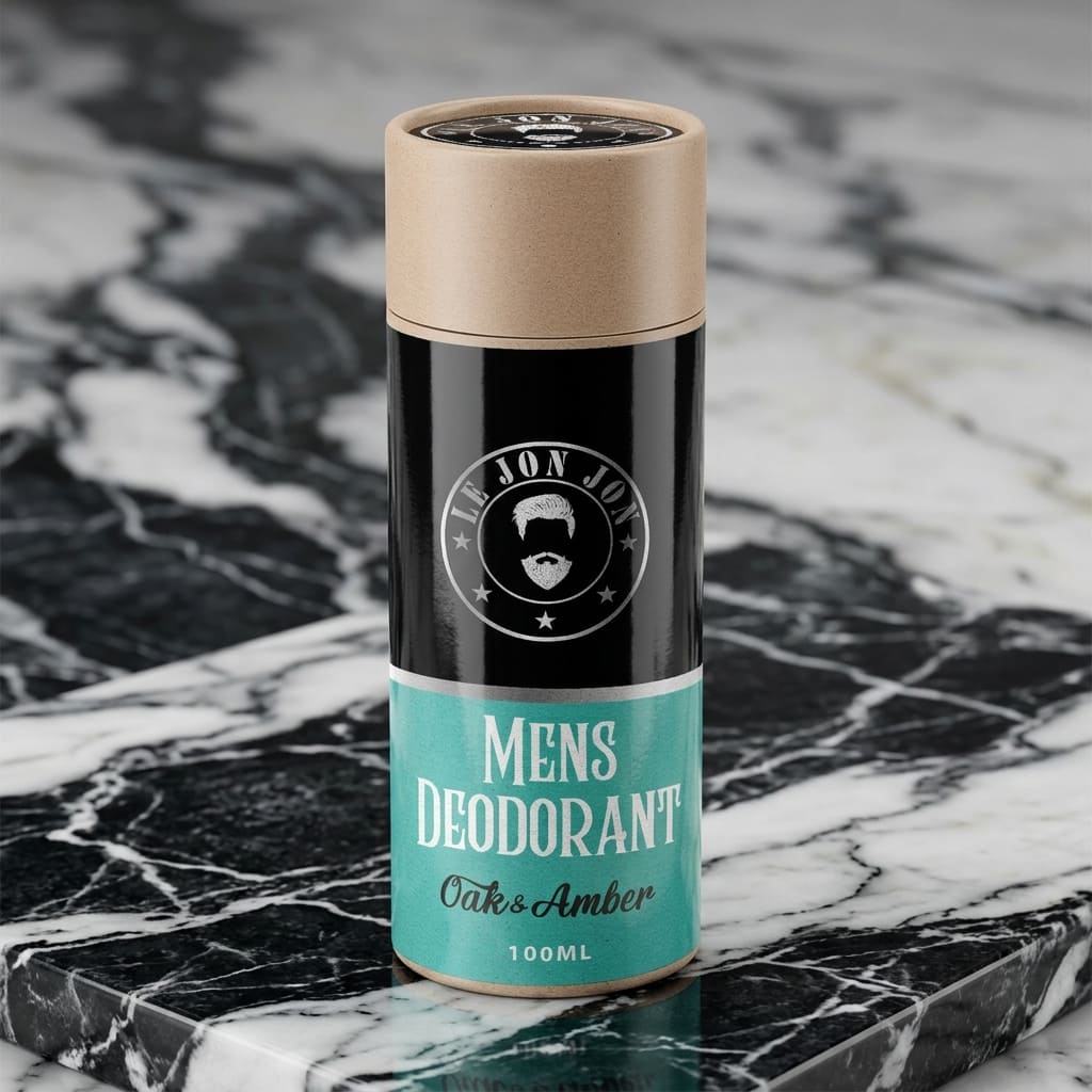 Oak and amber deodorant lifestyle image