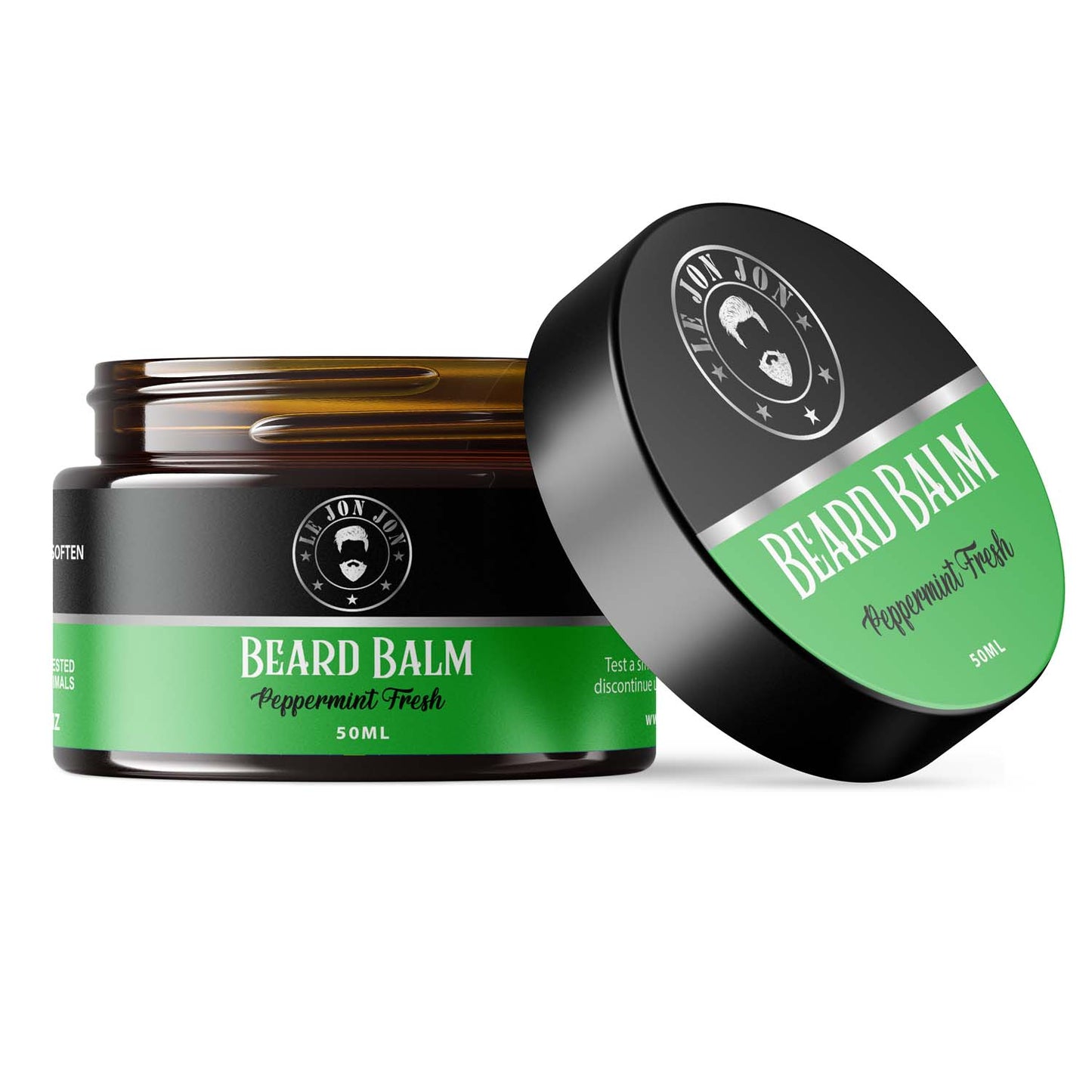 Beard Balm Peppermint Fresh open jar