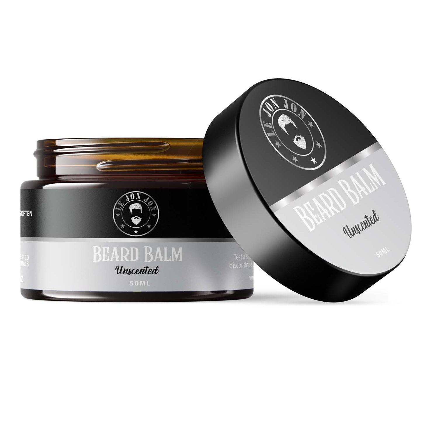 Beard Balm Unscented open jar