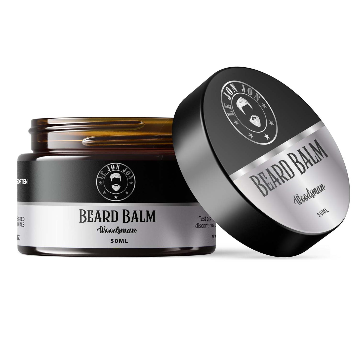 Beard Balm Woodsman open jar