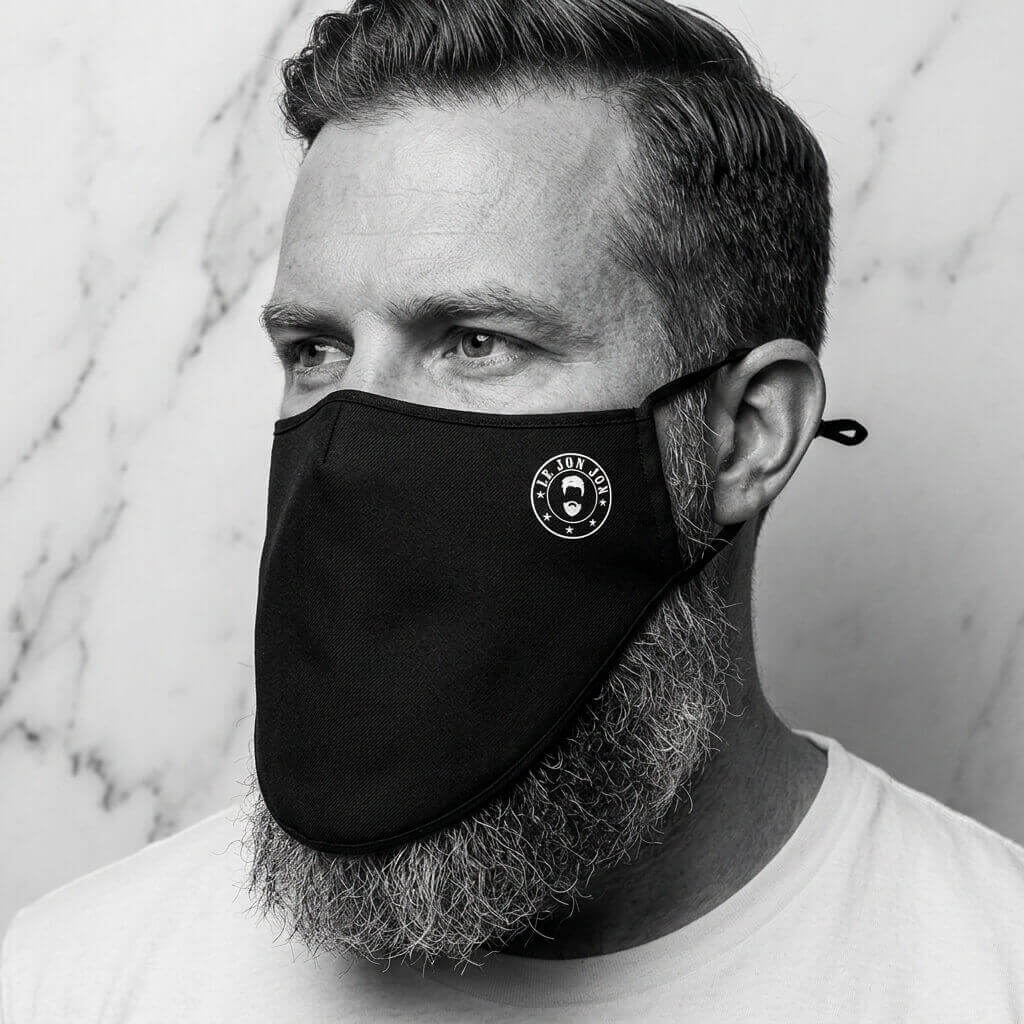 bearded man with mask