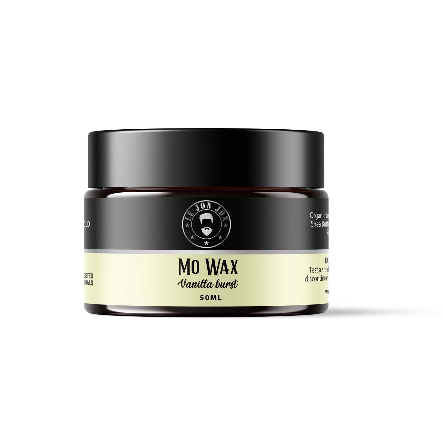 Moustache wax jar