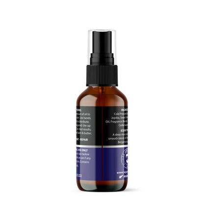 Lumberjack beard oil back