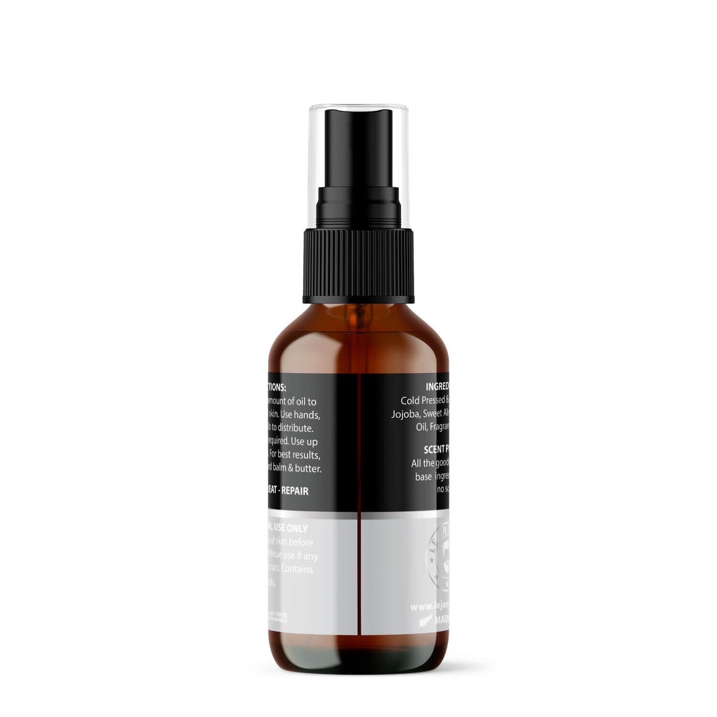 unscented beard oil back