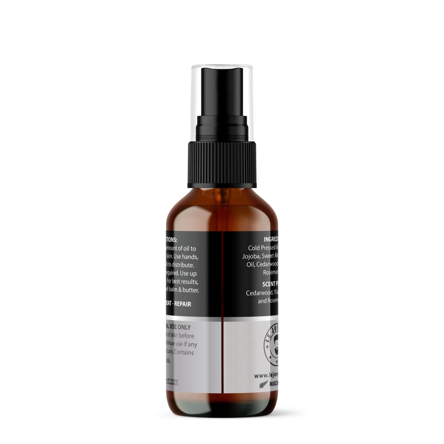 Woodsman beard oil back