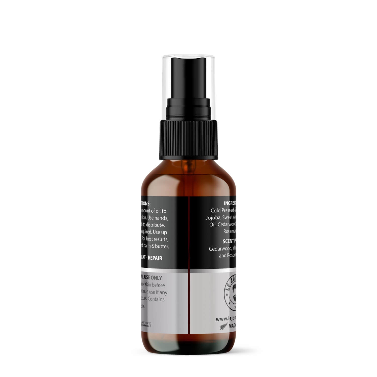 Woodsman beard oil back