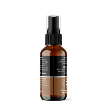 spiced musk beard oil back