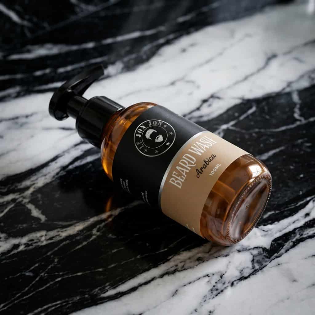 Arabica beard wash lifestyle image top