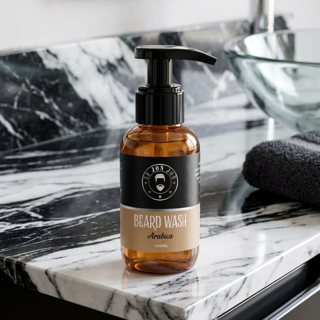 Arabica beard wash on bench