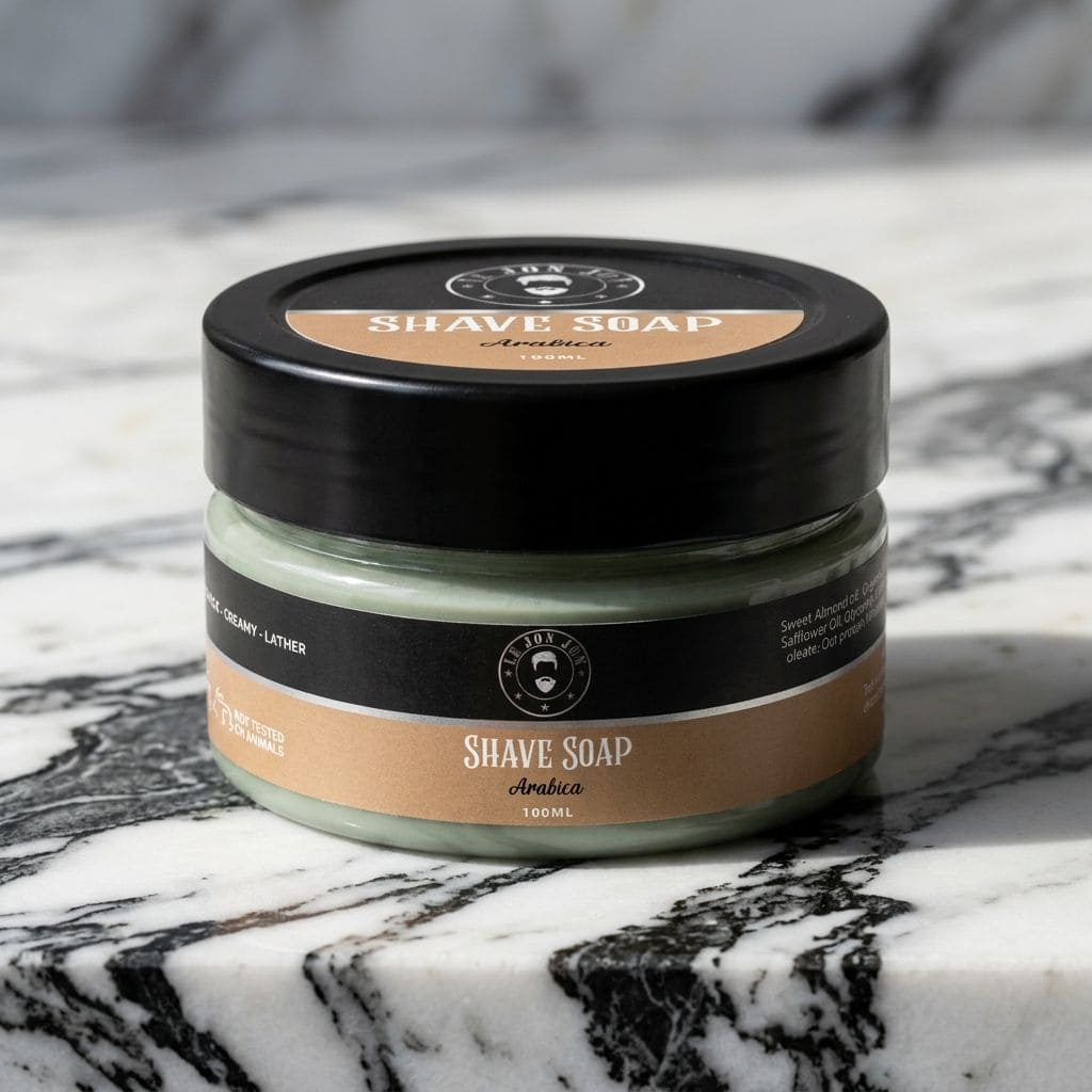 Arabica shave soap lifestyle image