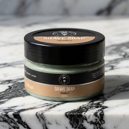 Arabica shave soap lifestyle image