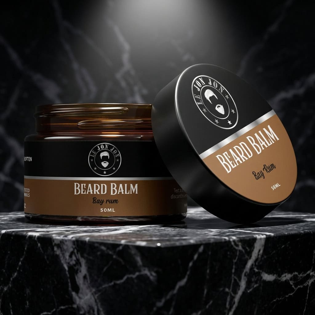 Bay Rum Beard Balm Lifesytyle image front angle