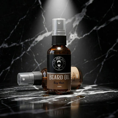 Bay Rum beard oil lifestyle image top