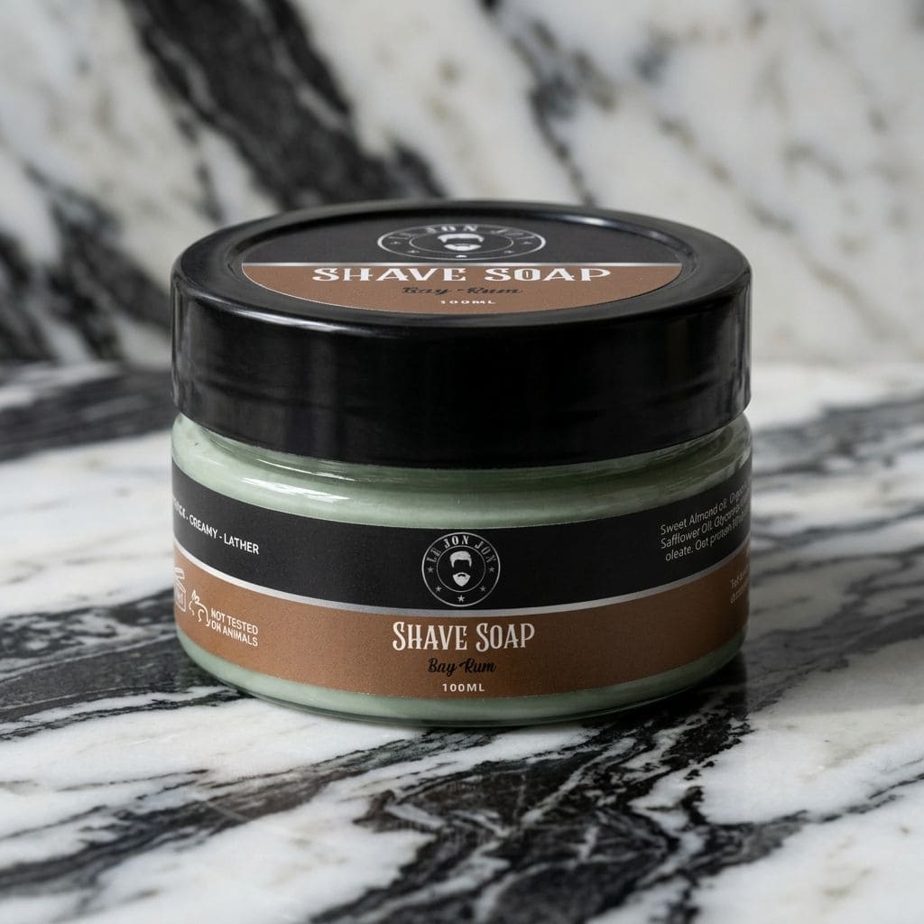 Bay Rum shave soap lifestyle image