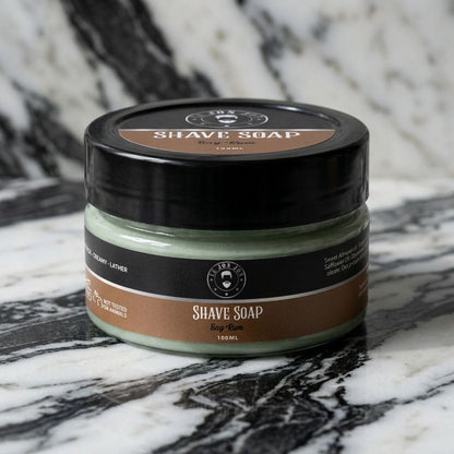 Bay Rum shave soap lifestyle image