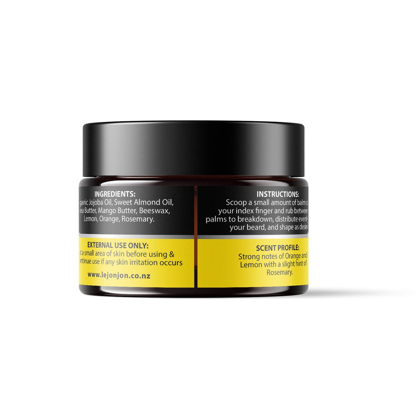 citrus explosion beard balm back