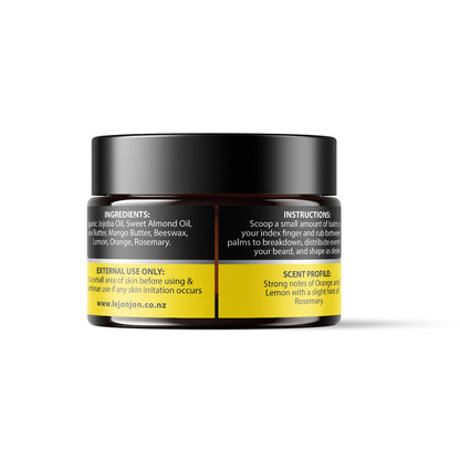 citrus explosion beard balm back