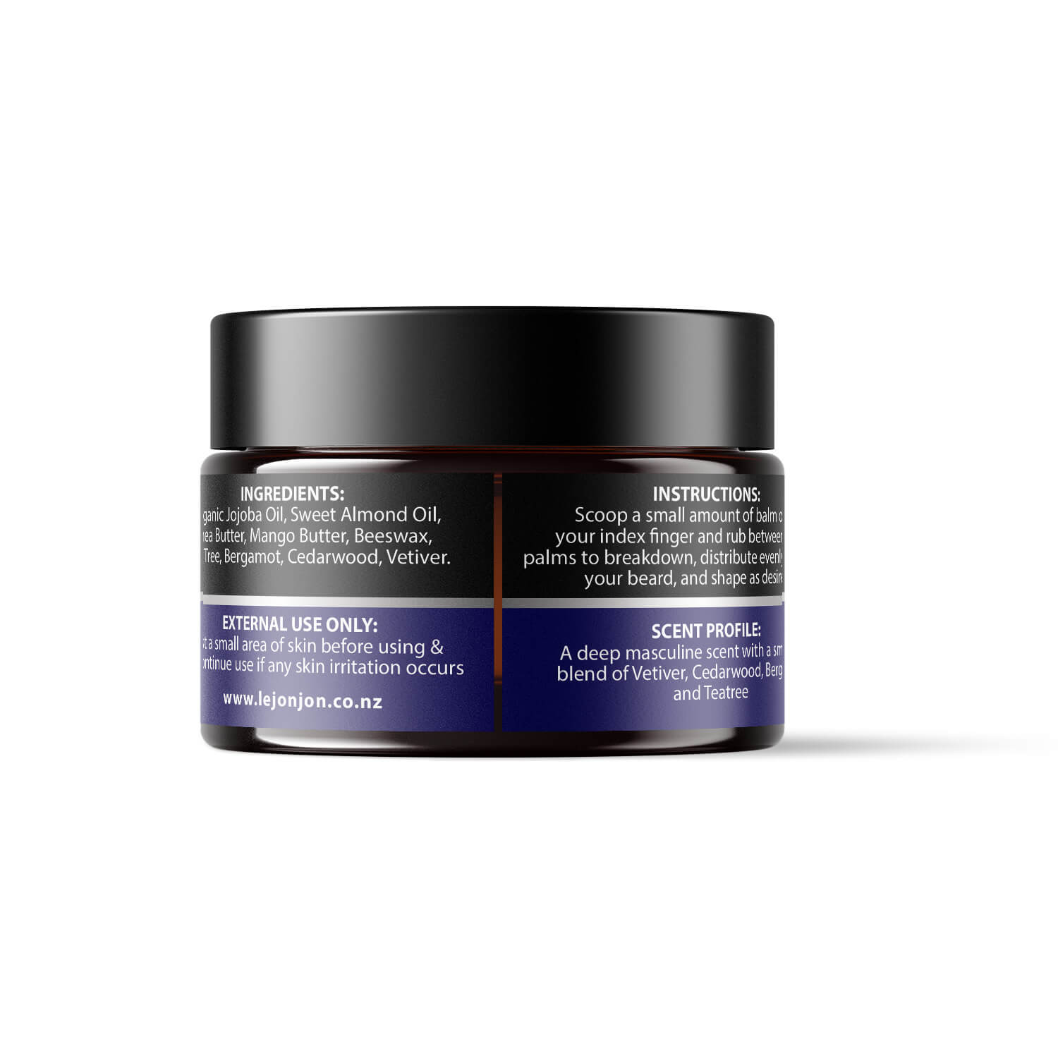 Lumberjack beard balm back