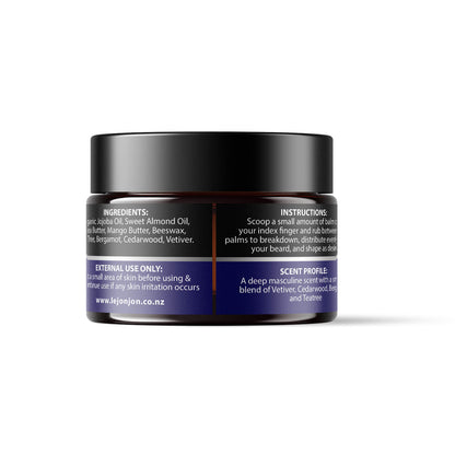 Lumberjack beard balm back