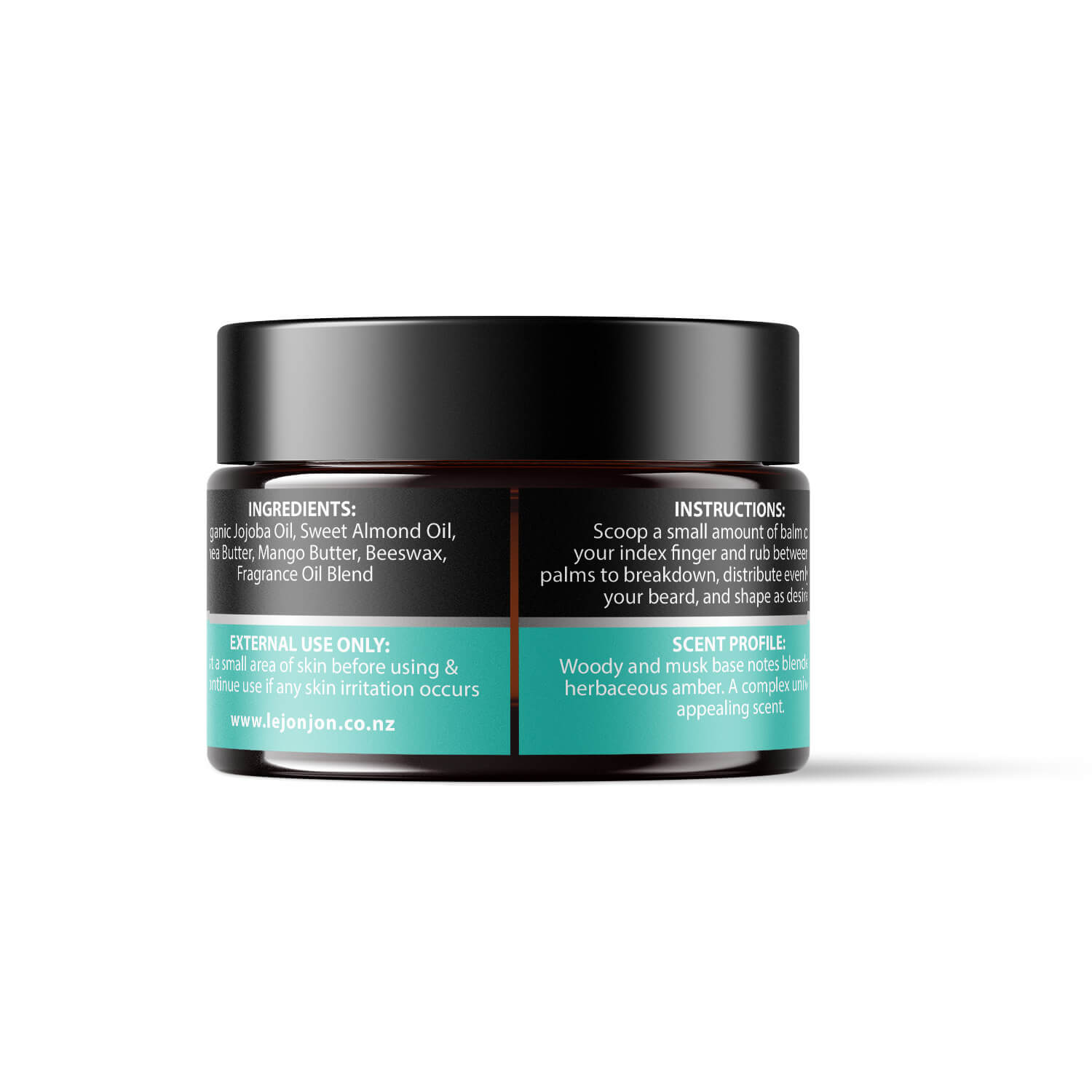 Oak & Amber beard balm back