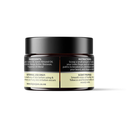 Vanilla beard balm back