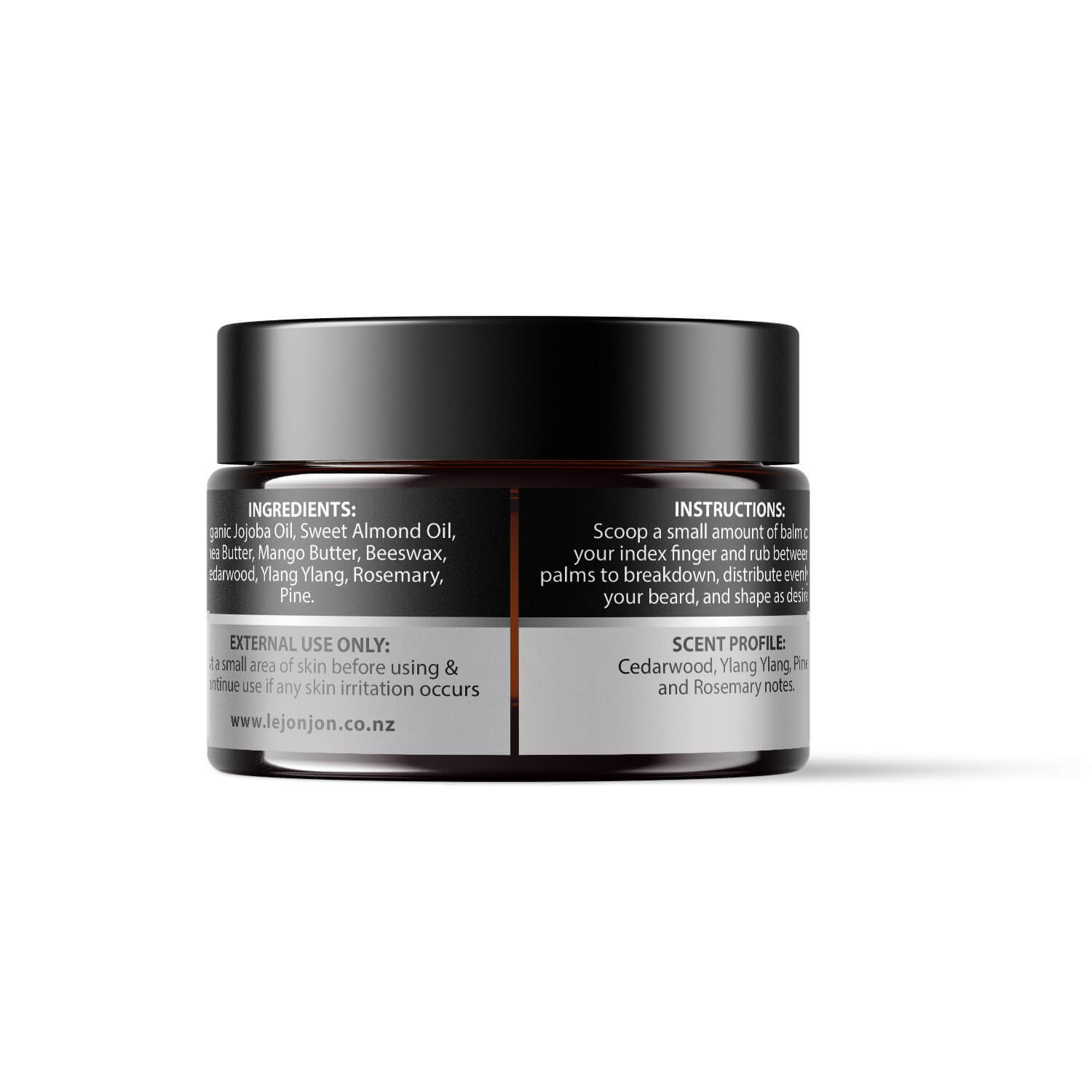 woodsman beard balm back