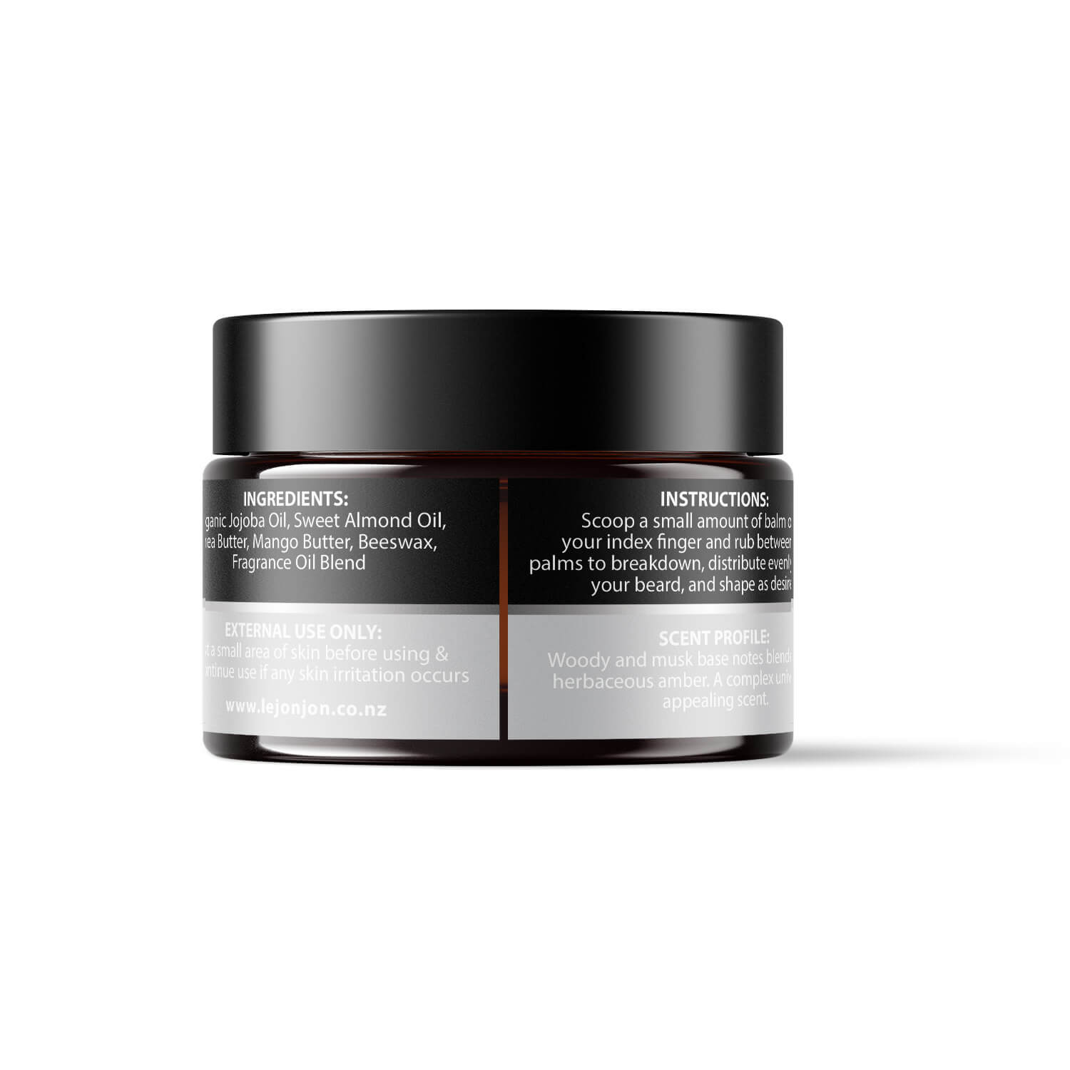 unscented beard balm back