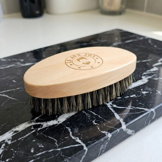 Beard boar bristle brush lifestyle image