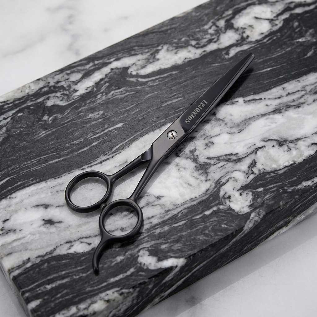 Beard trimming scissors lifestyle image side other side