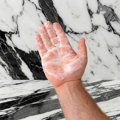 Beard wash in hand