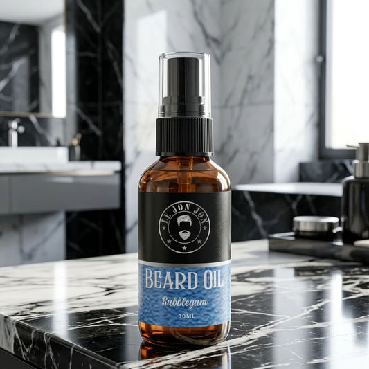 Bubblegum beard oil lifestyle image