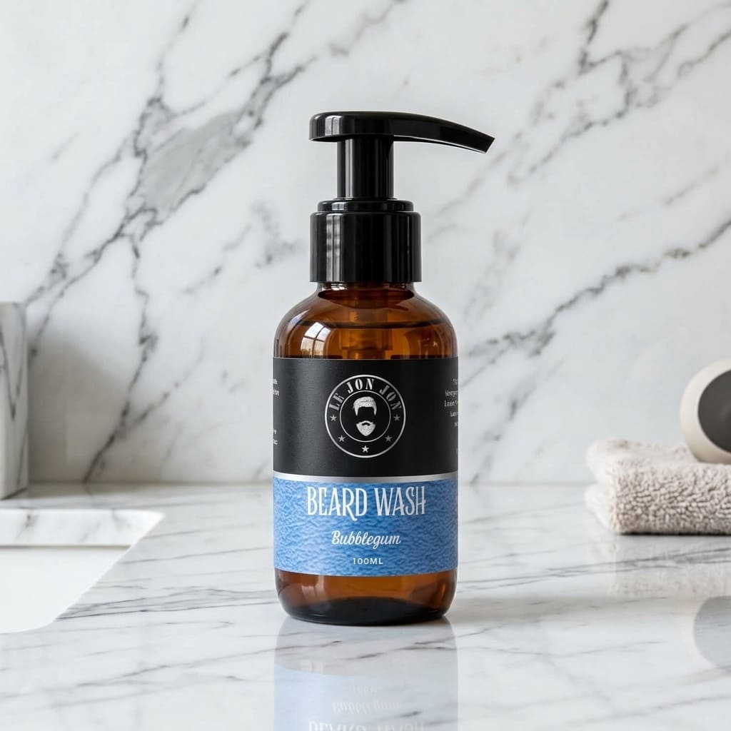 Bubblegum beard wash lifestyle image