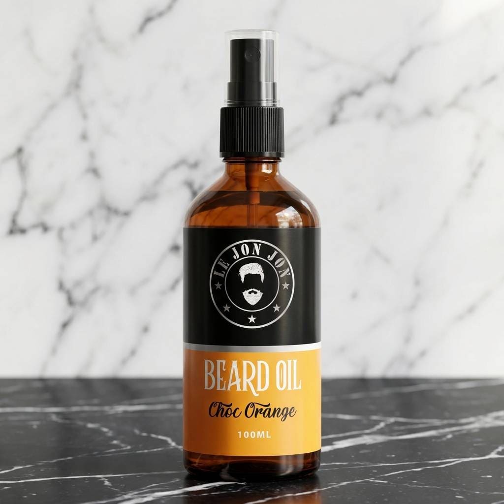 Choc Orange 100ml beard oil lifestyle image