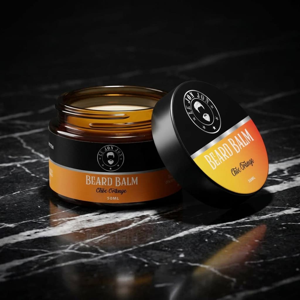 Choc Orange Beard Balm Lifesytyle image front angle