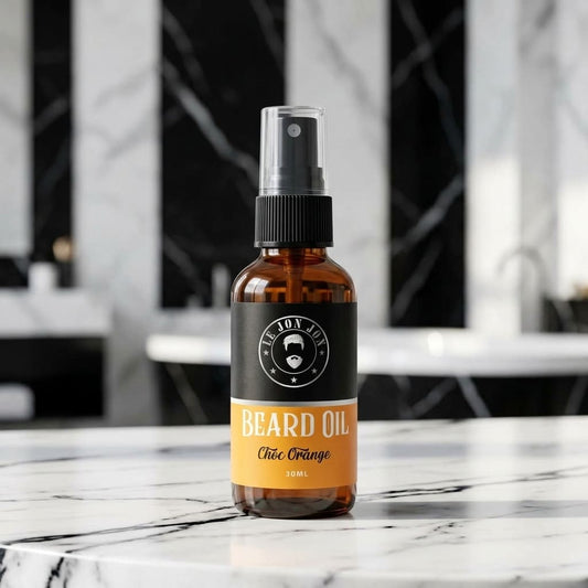 Choc Orange beard oil lifestyle image
