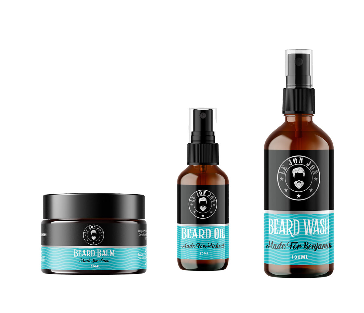 Beard products with customization name
