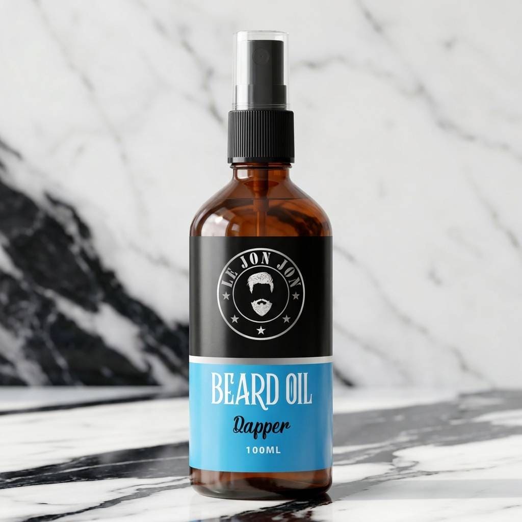 Dapper 100ml beard oil lifestyle image