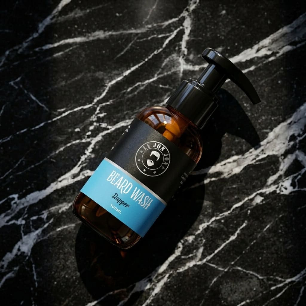 Dapper Fresh beard wash lifestyle image top