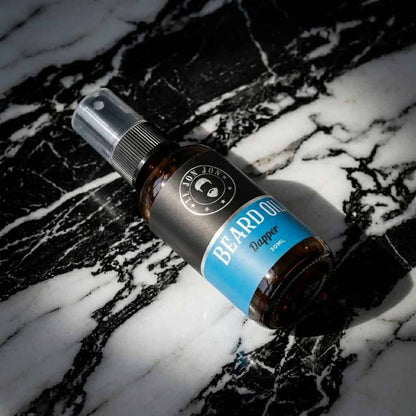 Dapper beard oil lifestyle image top