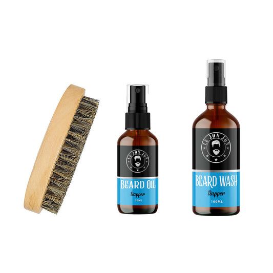 Board bristle brush beard oil and wash