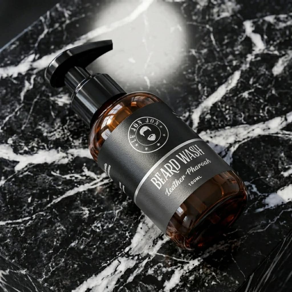 Leather Pharaoh Fresh beard wash lifestyle image top
