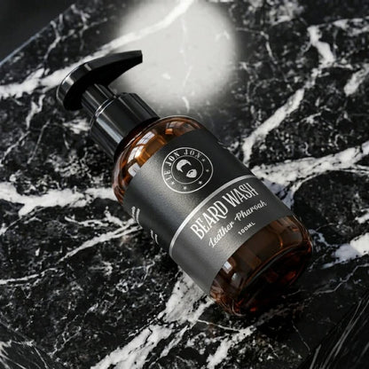 Leather Pharaoh Fresh beard wash lifestyle image top