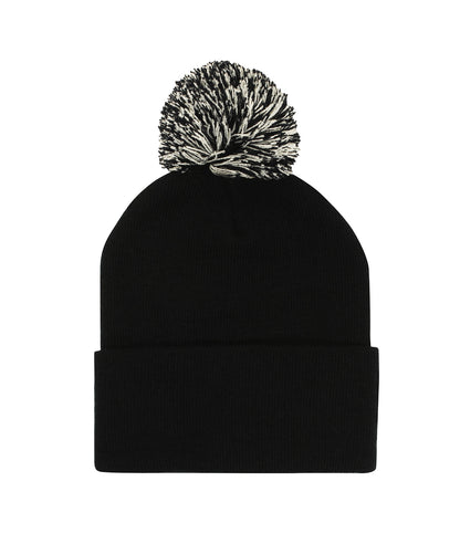 Lejonjon Black Beanie with logo back