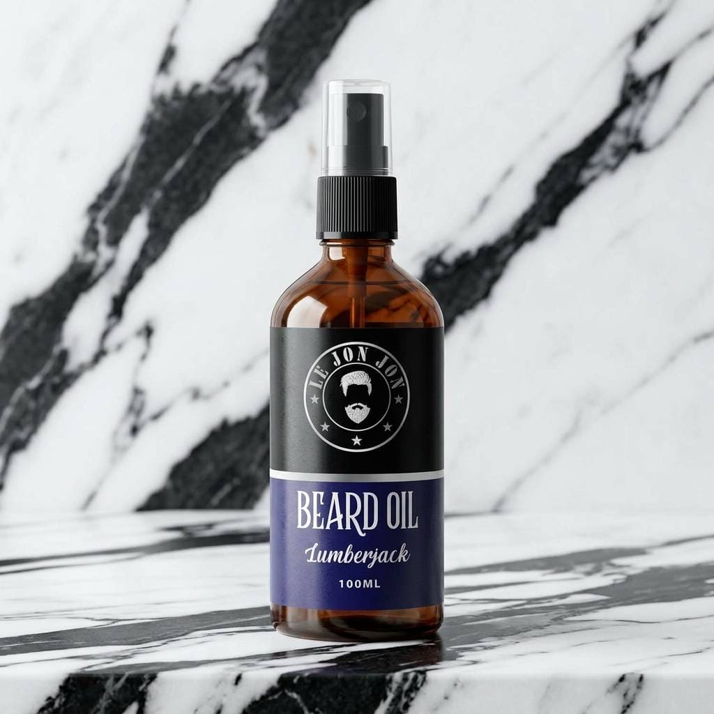 Lumberjack 100ml beard oil lifestyle image