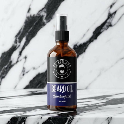 Lumberjack 100ml beard oil lifestyle image