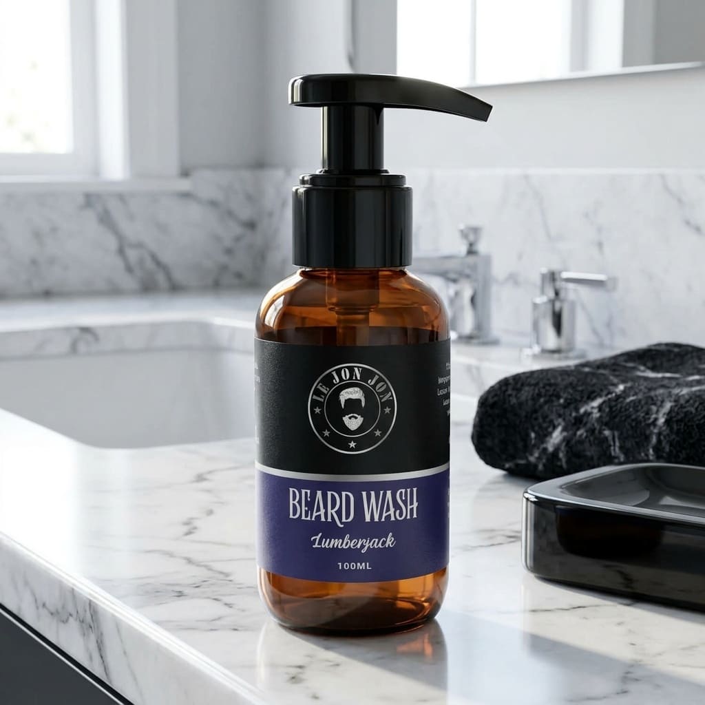 Lumberjack beard wash lifestyle image
