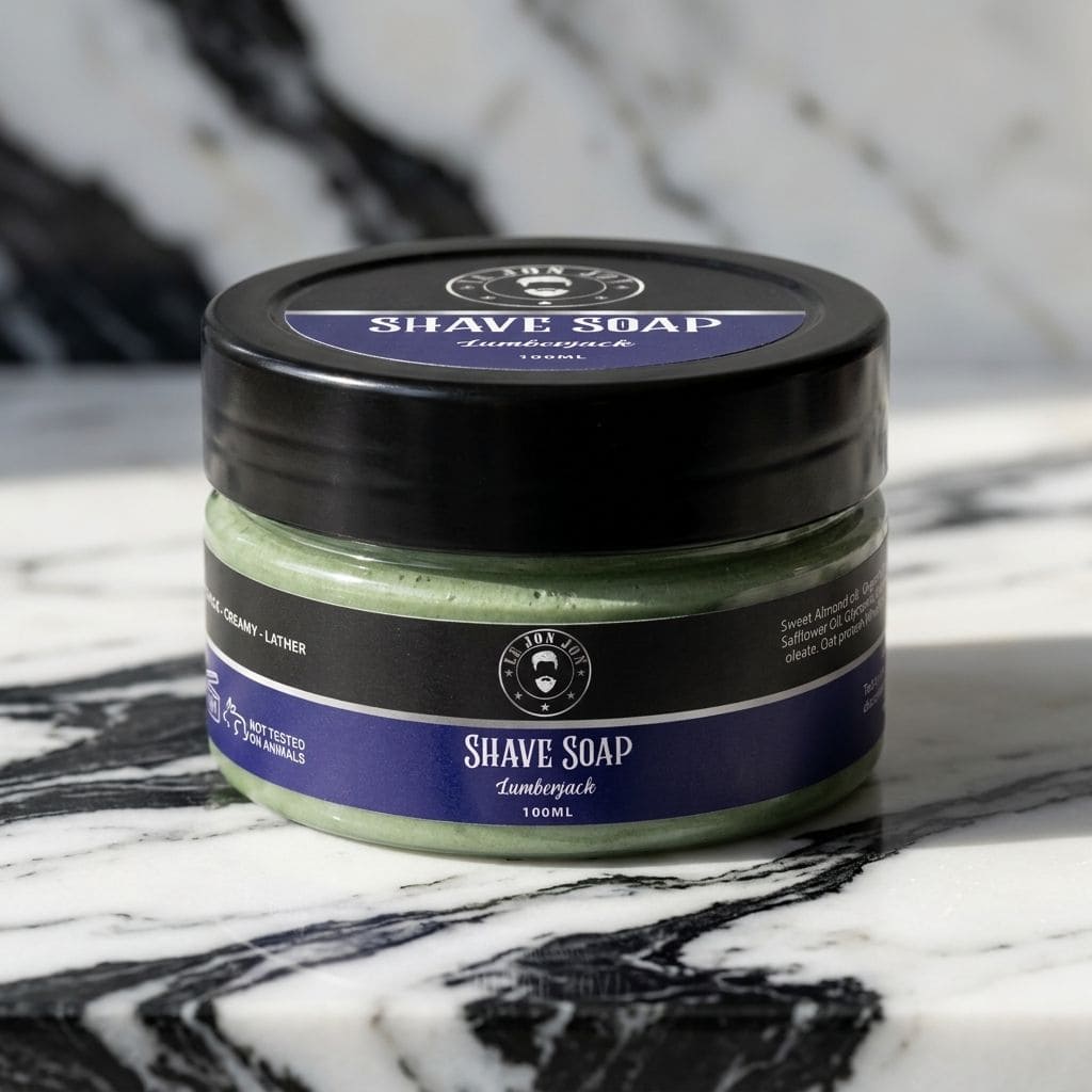 Lumberjack shave soap lifestyle image