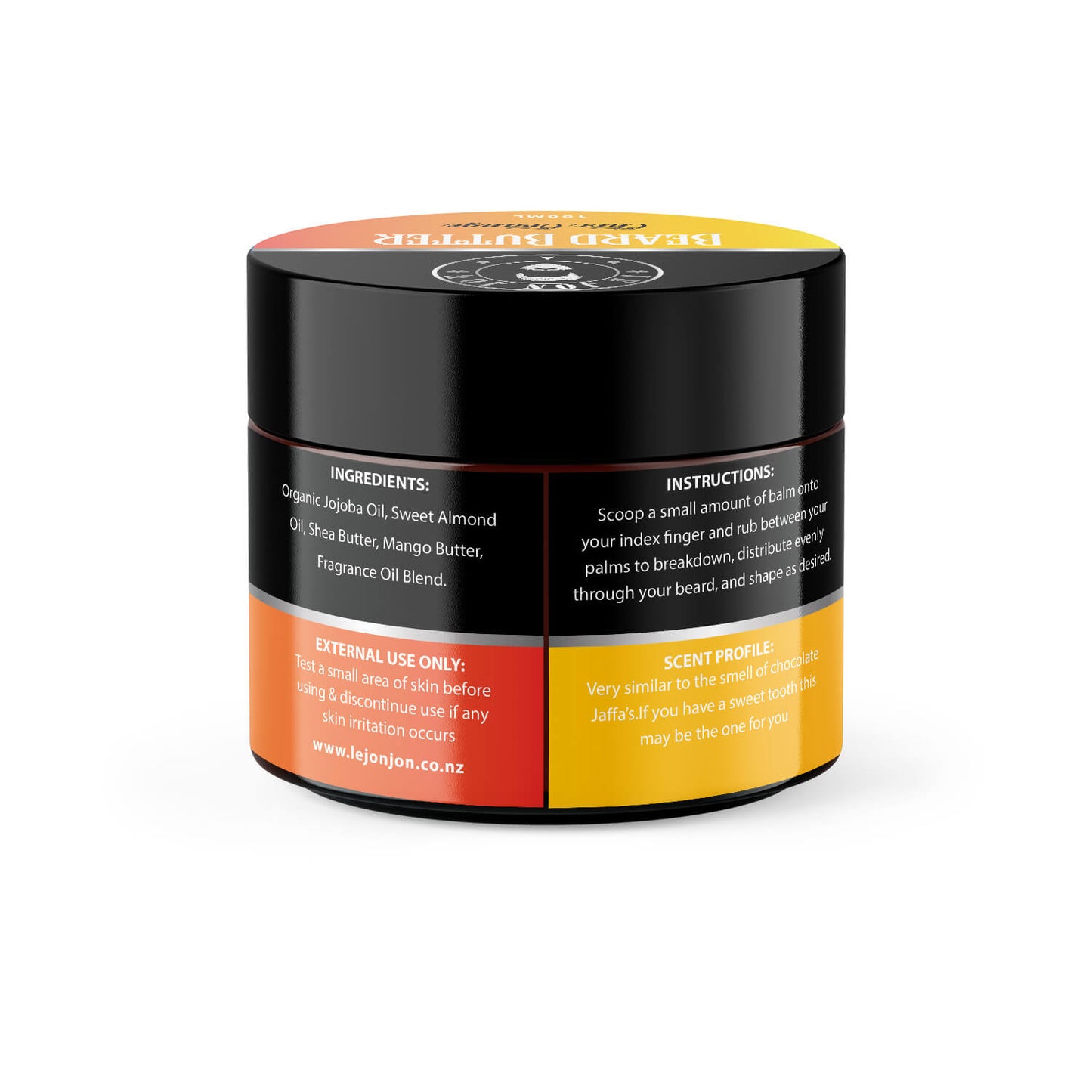 Choc orange beard butter back